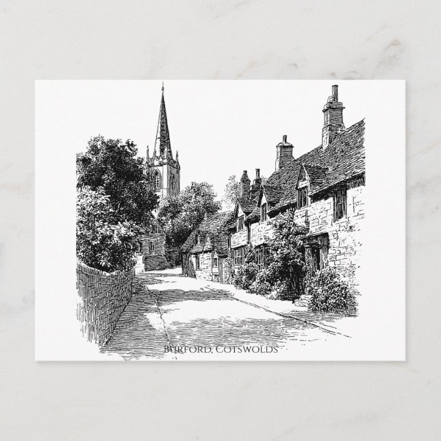 Postal Burford Village Cotswolds (Anverso)