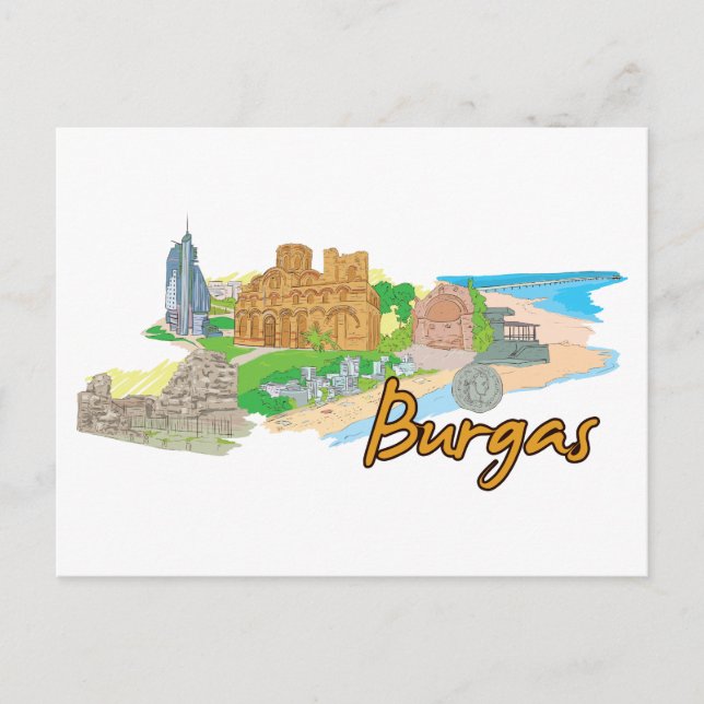 Postal Burgas Bulgaria (Anverso)