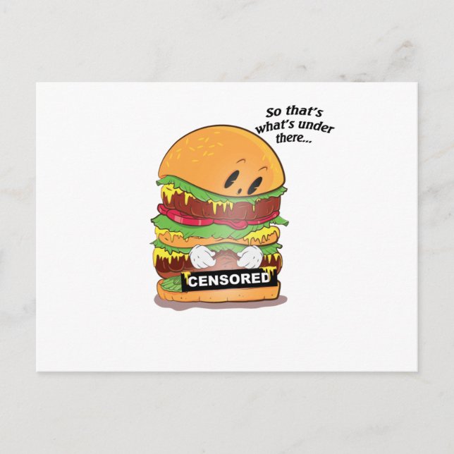 Postal Burger curioso (Anverso)