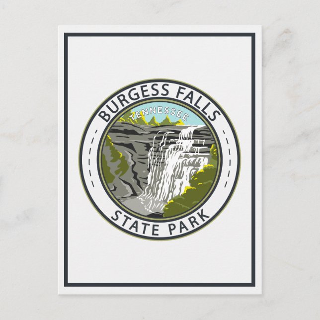 Postal Burgess Falls State Park Tennessee Badge (Anverso)