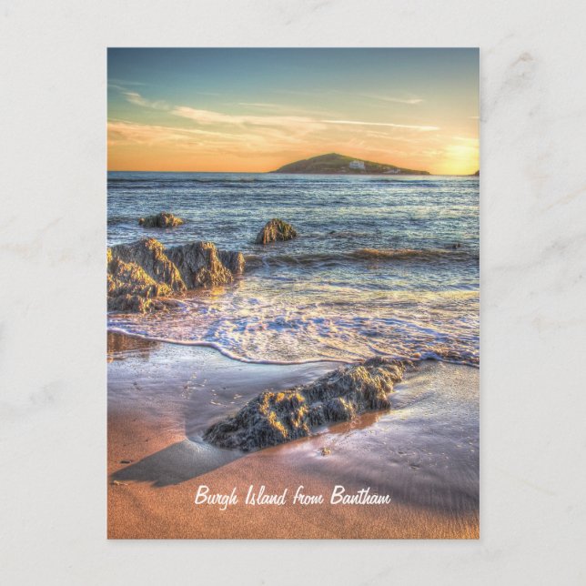 Postal Burgh Island desde Bantham al sol... (Anverso)