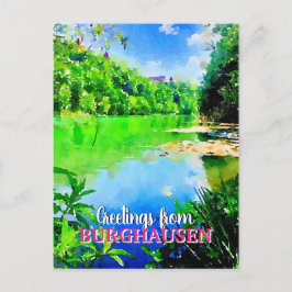 Postal Burghausen Wöhrseebad en Baviera