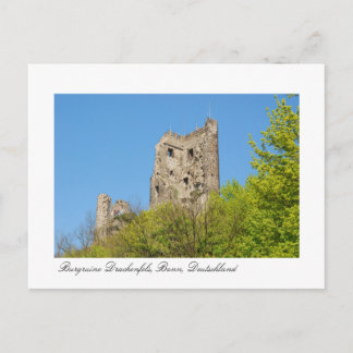 Postal Burgruine Drachenfels, Bonn, Deutschland Postkarte