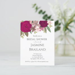 Postal Burgundy Garden Flores Bridal Shower
