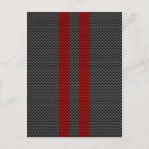 Postal Burgundy Red Carbon Fiber Style Stripes Decour