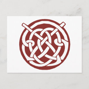 Postal Burgundy Red Celtic Knotwork
