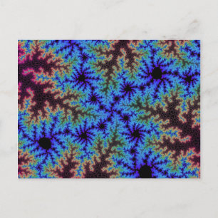 Postal Burgundy y Blue Speckle