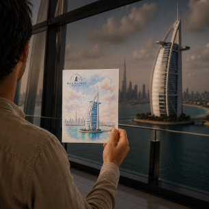 Postal Burj Al Arab, Hotel de lujo icónico, Viajes a Dubá