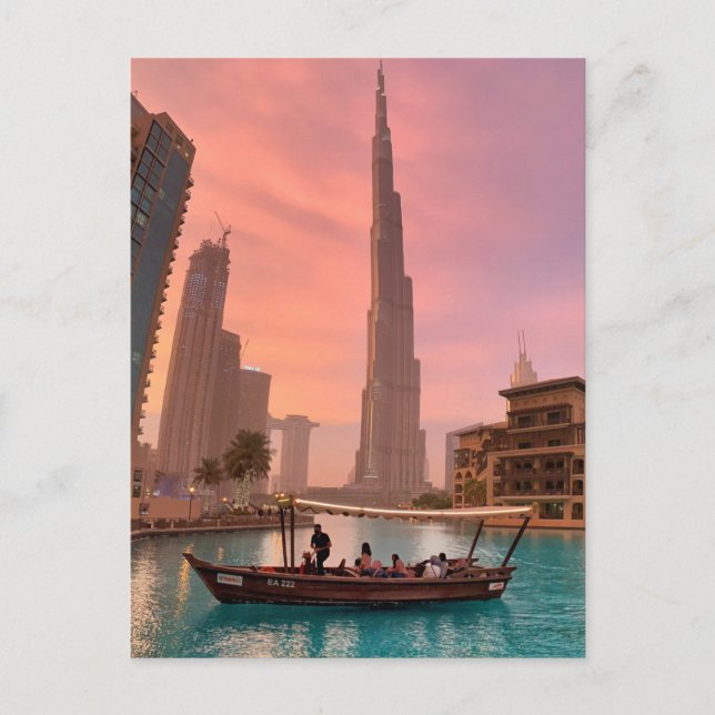 Postal Burj Khalifa Bote Lake Cityscape (Anverso)