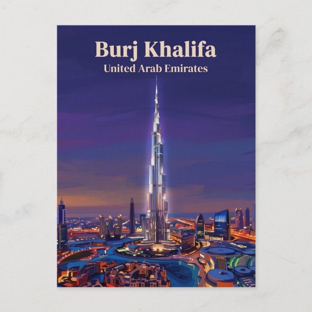 Postal Burj Khalifa United Arab Emirates (Anverso)