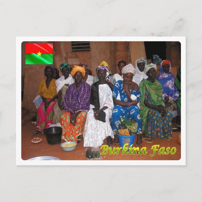 Postal Burkina Faso - Vendedores Bobo - (Anverso)