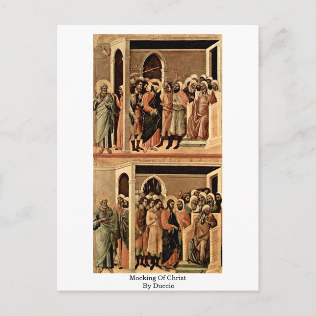 Postal Burla De Cristo Por Duccio (Anverso)