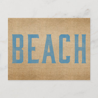 Postal Burlap Beach