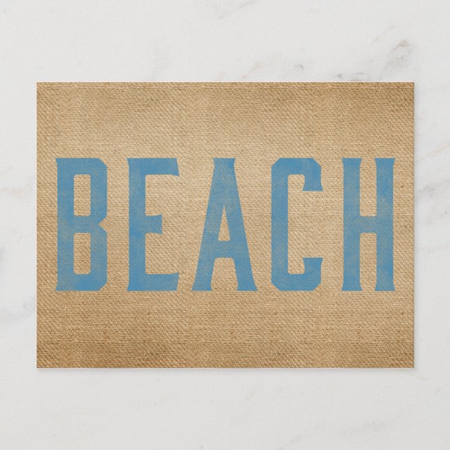 Postal Burlap Beach (Anverso)
