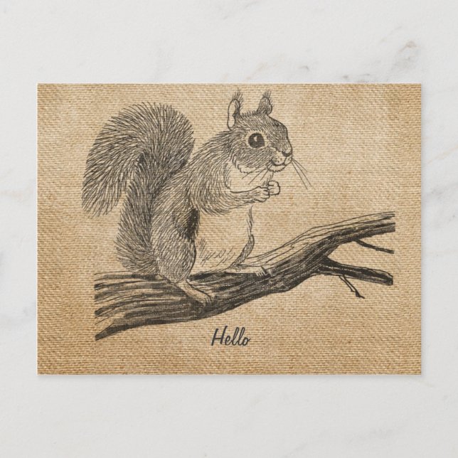 Postal Burlap Vintage (Anverso)