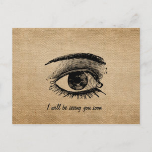 Postal Burlap Vintage te vio pronto