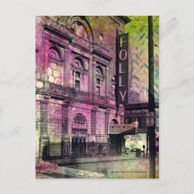 Postal Burlesque Theather Grunge (Anverso)