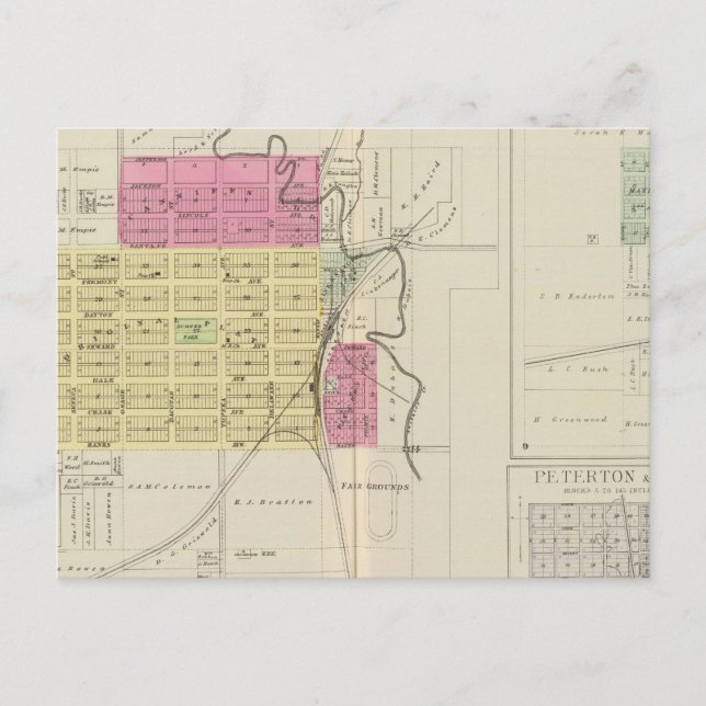 Postal Burlingame, Melvern, Peterton (Anverso)