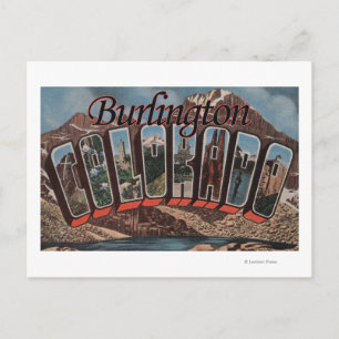 Postal Burlington, Colorado - Grandes Escenas de letras