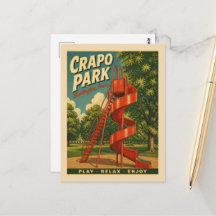 Burlington, Iowa Crapo Park Retro Resbaladilla Roj