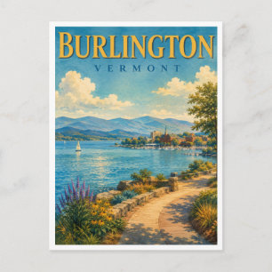 Postal Burlington Vermont Lago Champlain GeoSaga