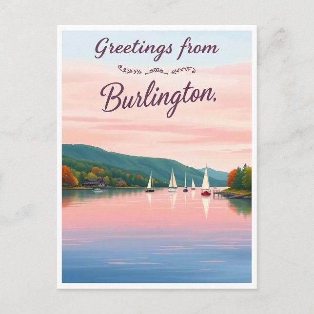 Postal Burlington, Vermont – Lake Champlain (Anverso)