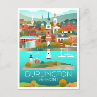 Postal Burlington, Vermont Postcard