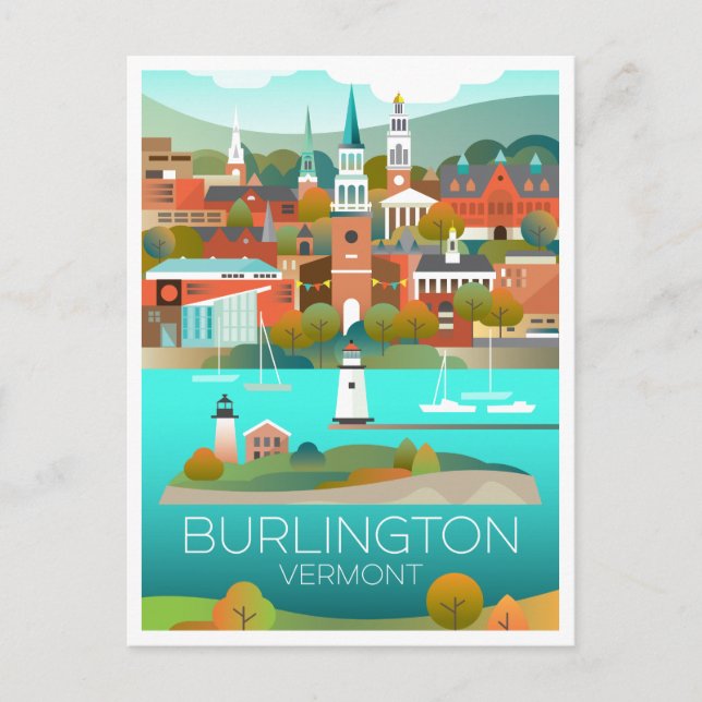 Postal Burlington, Vermont Postcard (Anverso)
