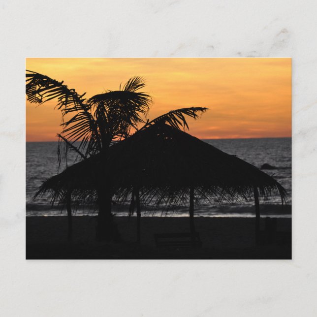 Postal Burma beach sunset (Anverso)