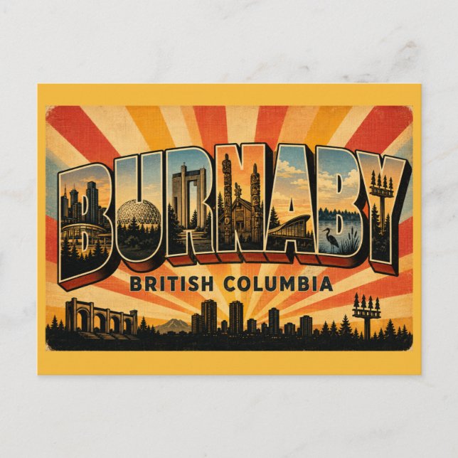 Postal Burnaby BC Central City (Anverso)