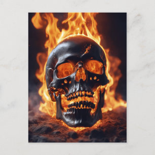 Postal Burning Skull