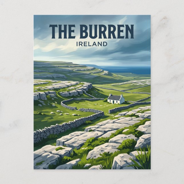 Postal Burren Irlanda (Anverso)