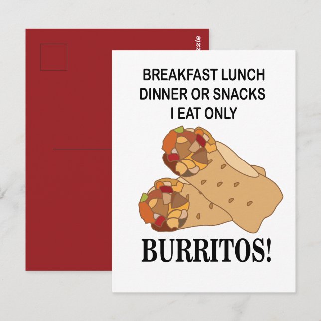 Postal Burritos Como Solo Burrito (Anverso / Reverso)