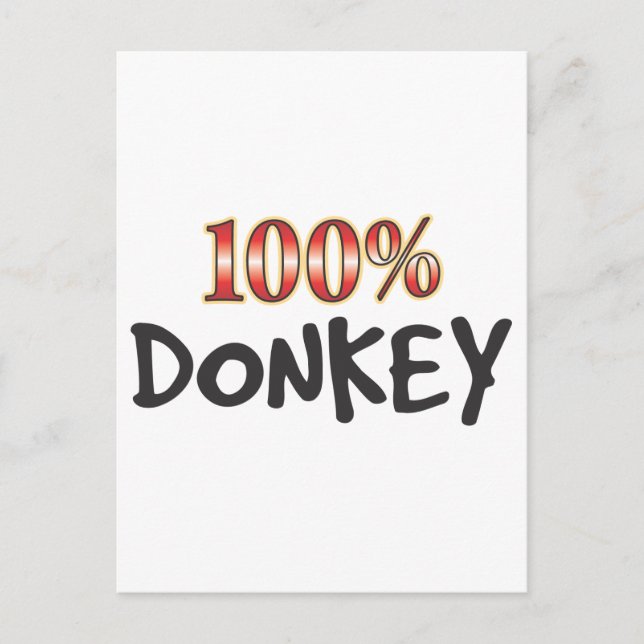 Postal Burro 100 por ciento (Anverso)