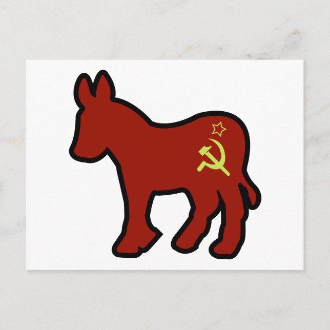 Postal Burro comunista (Anverso)