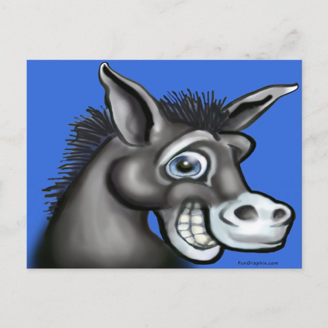 Postal Burro Democrático (Anverso)