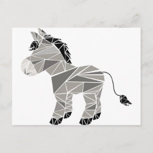 Postal Burro geométrico