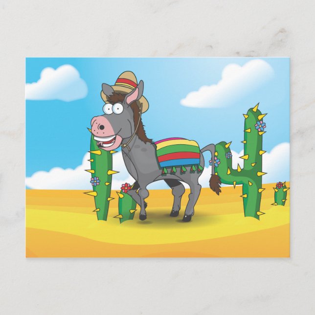 Postal Burro Mexicano (Anverso)
