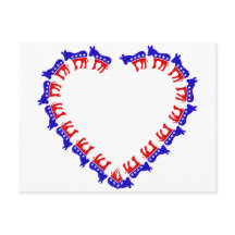 Burros democráticos en el corazón