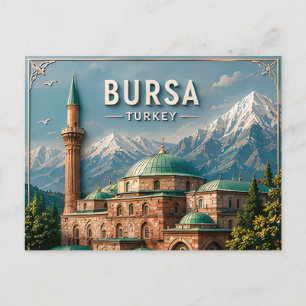Postal Bursa Turquía Ciudad Otomana Uludag Viaje Cultural