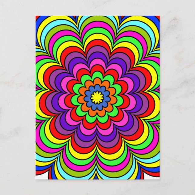Postal Burst de flores (Anverso)