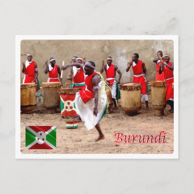 Postal Burundi - Espectáculo de Tambours - (Anverso)