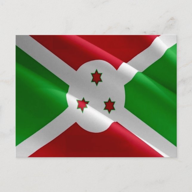 Postal Burundi - ondear bandera - (Anverso)
