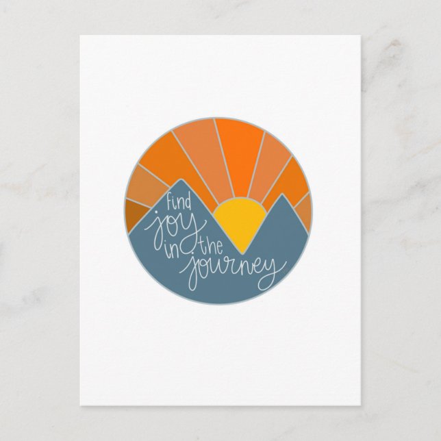 Postal Buscar alegría en el viaje (Anverso)