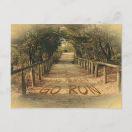 Postal Buscate tu propio Go Run Park Jogger Motivation
