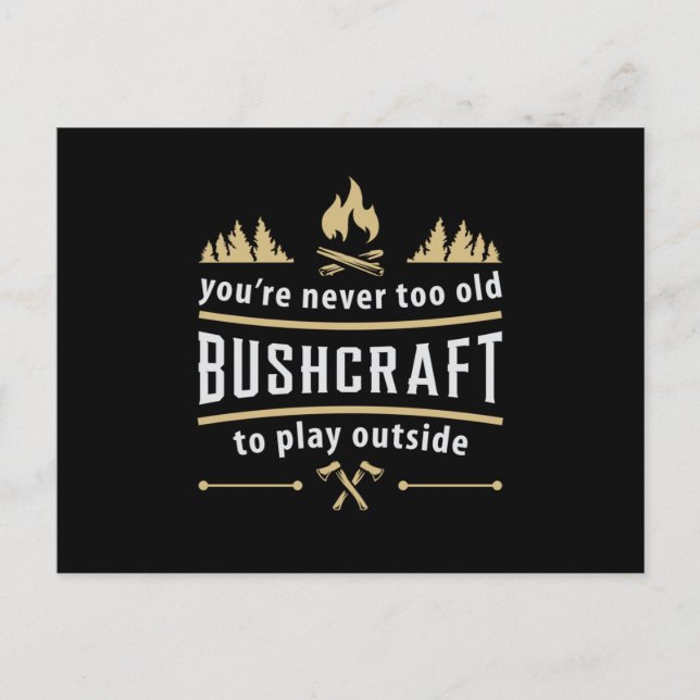 Postal Bushcraft Externo Apocalypse Survival Funny Gift (Anverso)