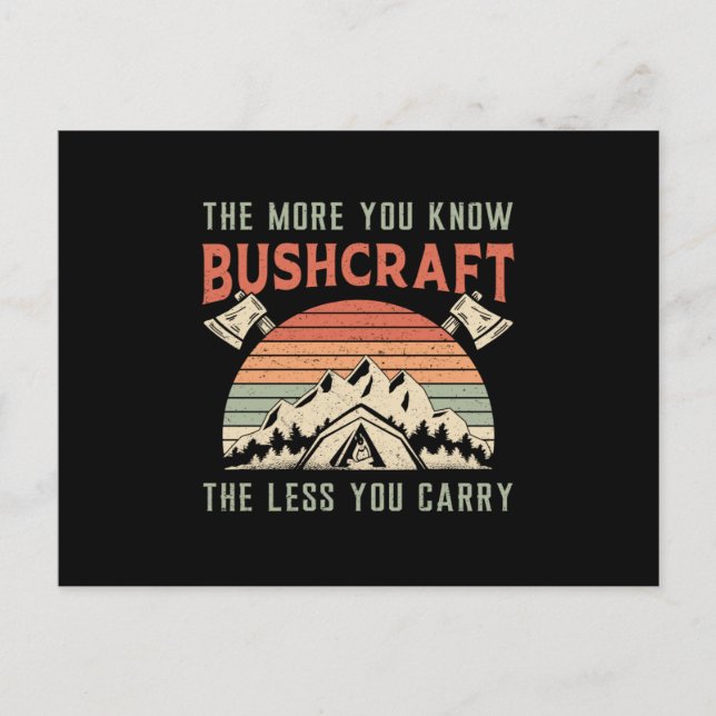 Postal Bushcraft Survival Outdoor Apocalypse Funny Gift (Anverso)