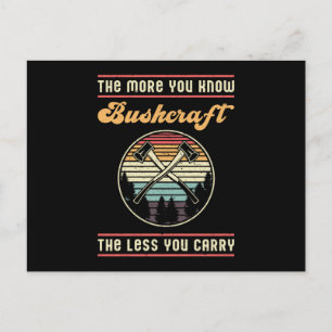Postal Bushcraft Survival Retro Bushcraft Gracioso regalo