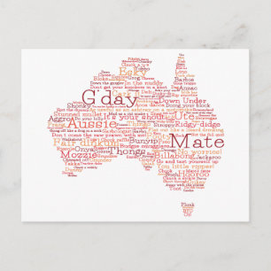 Postal Bushfire Edición Especial Mapa de argot australian