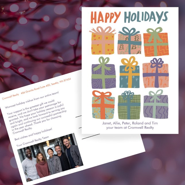 Postal Business Corporate Christmas Holiday CUSTOM Photo  (Business Corporate Christmas Holiday CUSTOM Photo Postcard
)